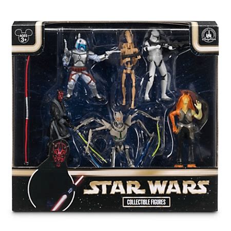 Disney Figurine Play Set - Star Wars Collectible Figures - Prequel Set