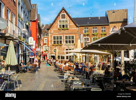 Aachen, Germany - October 12, 2018: square in the old town of Aachen ...