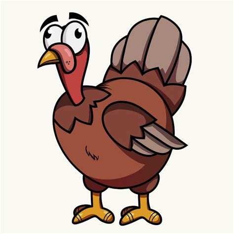 How to Draw a Turkey - Really Easy Drawing Tutorial | Easy cartoon drawings, Turkey drawing ...