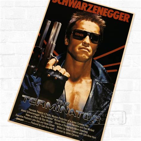 Arnold Schwarzenegger The Terminator Poster Vintage Retro Decorative ...