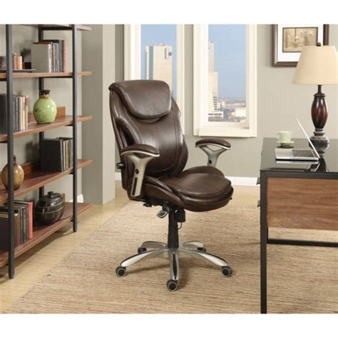 Sam's Club - Wellness by Design Bonded Leather AIR Executive Office Chair, Brown | Executive ...