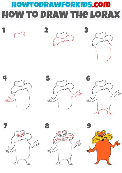 How To Draw The Lorax Step By Step