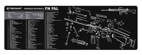 TekMat TEKR36FNFAL Original Cleaning Mat FN-FAL Parts Diagram 12" x 36 ...