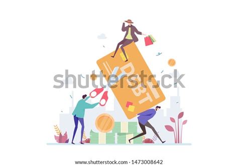 Credit Card Debt Vector Illustration Concept Stock Vector (Royalty Free ...