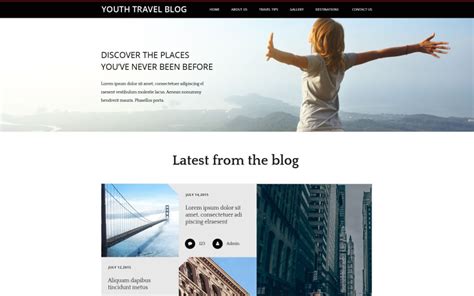 Travel Blog Web Template