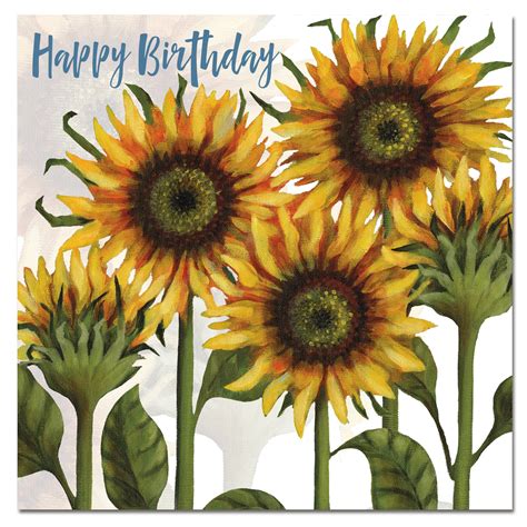 Sunflowers Birthday Greetings Card - Caroline Cleave