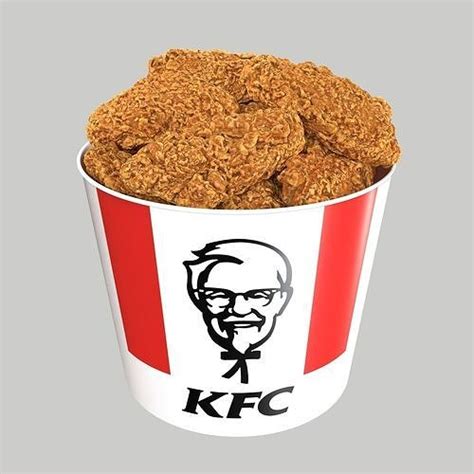 KFC 12 unique chicken wings bucket 3D model | CGTrader