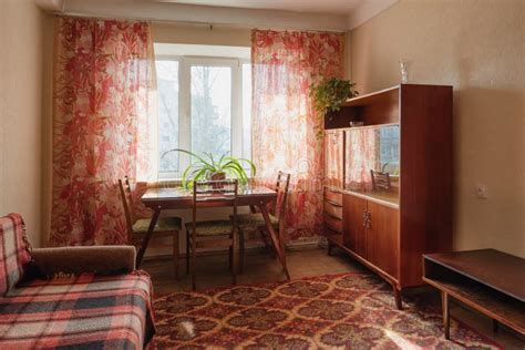 Interior of Typical Soviet Style Apartment. Stock Image - Image of ...