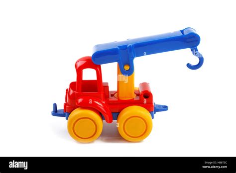 Children's toy the car-crane isolated Stock Photo - Alamy