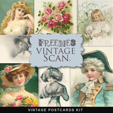 New Freebies Vintage Postcards:Far Far Hill - Free database of digital illustrations and papers