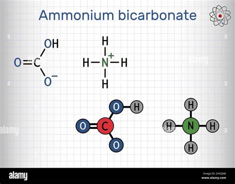 Ammonium bicarbonate, NH4HCO3, bicarbonate of ammonia, ammonium ...