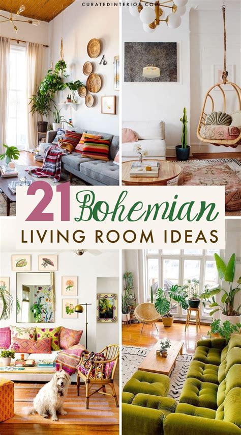 40+ Chic Boho Living Room PNG