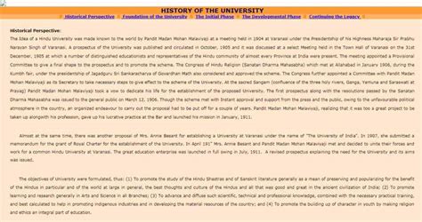 Banaras Hindu University History - 2023 2024 Student Forum