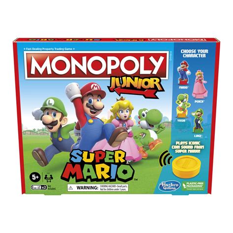 Buy Monopoly Junior Super Mario Edition Board Game, Fun Kids' Game Ages ...