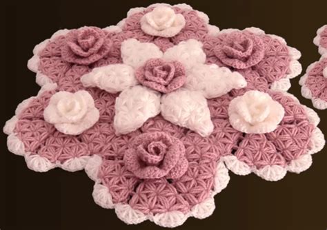 Crochet A Big Doily With Flowers - Crochet Ideas