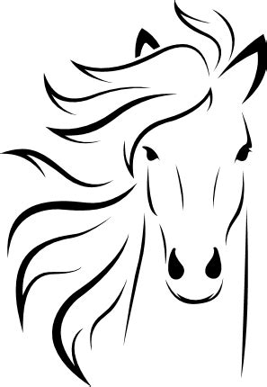 horse head outline free svg file image - SVG Heart