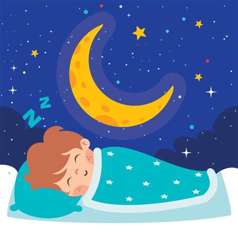 Cartoon Illustration Of Kid Sleeping 13474215 Vector Art at Vecteezy