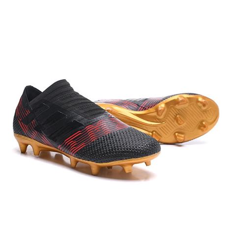 adidas Nemeziz Messi 17+ 360 Agility FG Soccer Boots - Black Gold Red