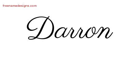 Classic Name Tattoo Designs Darron Printable - Free Name Designs