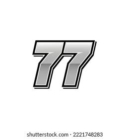 Number Vector Sports Racing Number 77 Stock Vector (Royalty Free) 2221748283 | Shutterstock