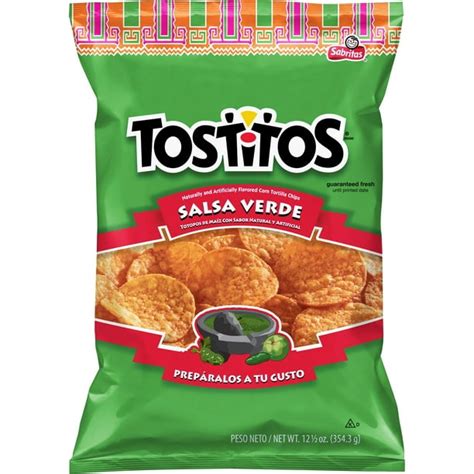 Tostitos Salsa Verde Corn Tortilla Chips, 12.5 oz Bag - Walmart.com - Walmart.com