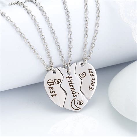 Best Friends Forever Necklace for 3 - Sisters Necklace for 3 - Best Friend Jewelry