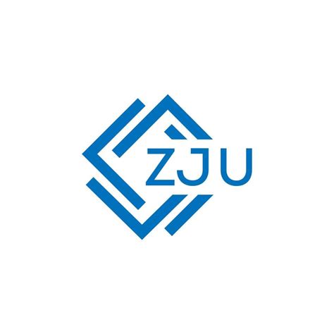 ZJU technology letter logo design on white background. ZJU creative ...