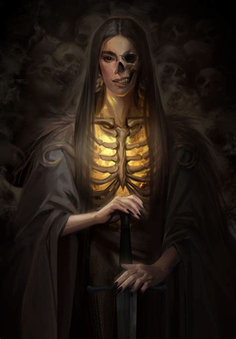 Goddess of Death, Anilya Larmina on ArtStation at https://www.artstation.com/artwork/Yanw1w ...