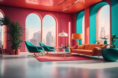 Premium Photo | Modern office interior design 3d rendering concept