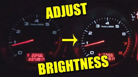 How To Adjust Brightness of Dashboard Interior Lights Audi TT VW - YouTube