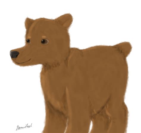 Bear cub painting — Weasyl