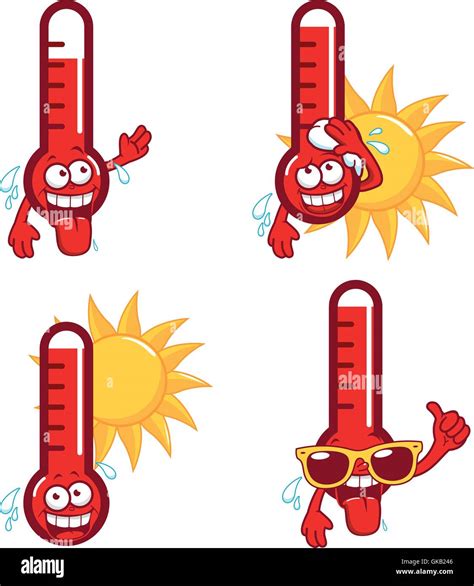 Cartoon hot thermometer hi-res stock photography and images - Alamy