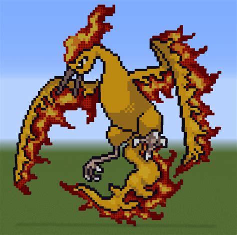 A Minecraft Pixel Art of Moltres :D : pokemon