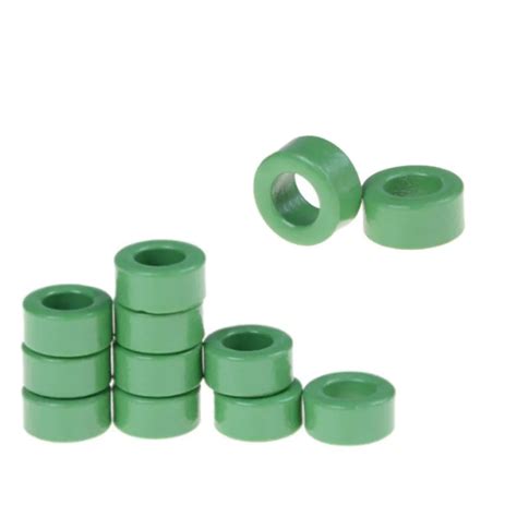 10 Pcs Inductor Coils Green Toroid Ferrite Cores 10mm x 6mm x 5mm-in Inductors from Home ...