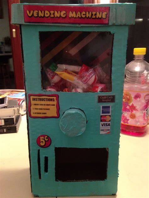 a vending machine sitting on top of a table