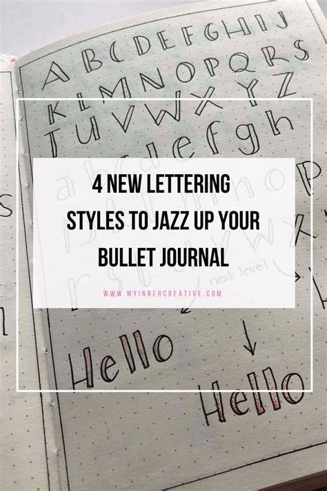 4 New Lettering Styles for your Bullet Journal (and free ribbon font ...