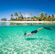 Free Stock photo of Man snorkeling in shallow water | Photoeverywhere