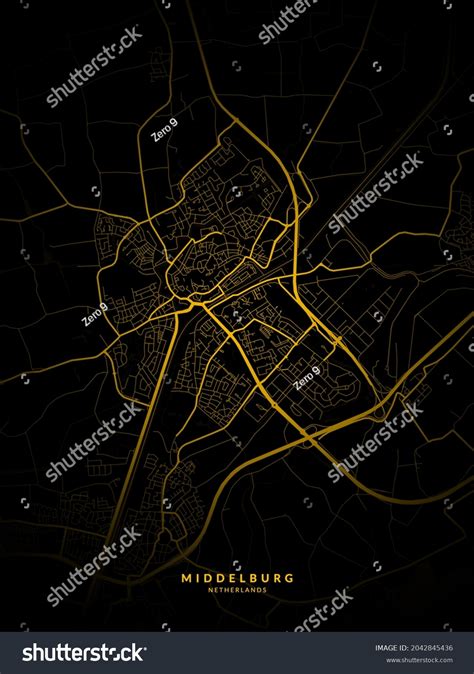 Middelburg Netherlands City Map Middelburg City Stock Illustration ...