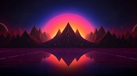 Premium AI Image | geometric neon wallpaper ai generated background