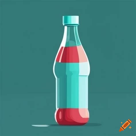 Bright and minimalistic soda bottle artwork