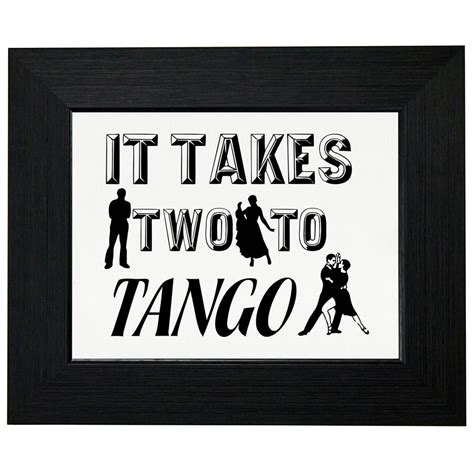 It Takes 2 Two To Tango - Dancers Framed Print Poster Wall or Desk Mount Options - Walmart.com ...