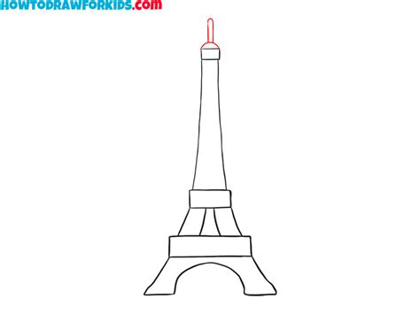 How to Draw the Eiffel Tower - Easy Drawing Tutorial For Kids