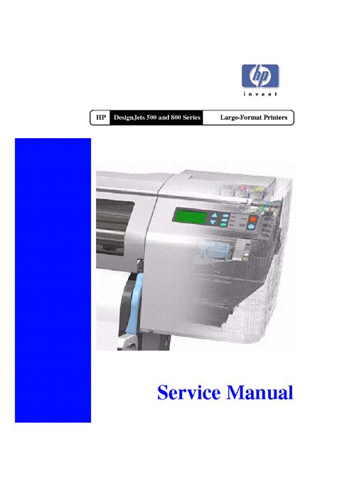 HP DESIGNJET 500, 500PS, 800, 800PS SERVICE MANUAL Service Manual download, schematics, eeprom ...