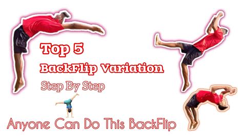 Top 5 BackFlip Variations Step By Step (ANYONE CAN DO THIS BACKFLIP ...