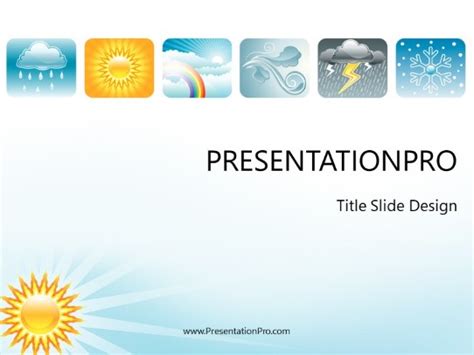 Weather Climate Icons Nature PowerPoint template - PresentationPro