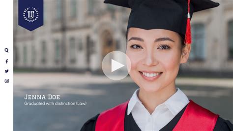 University Virtual Graduation Google Slides and PPT template