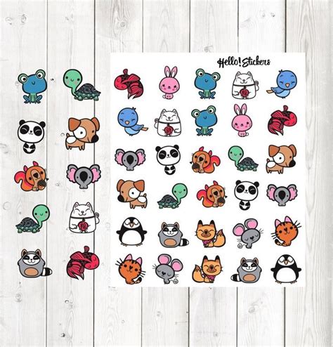 Small Animals Stickers, Erin Condren Planner, Zoo Stickers, Pet Stickers, Wild Life Stick ...