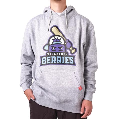 Unisex 22F Grey Hoodie – Saskatoon Berries Baseball