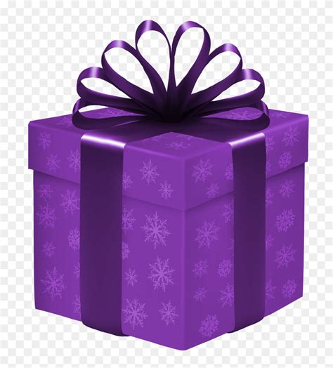 Purple Gift Box With Snowflakes Png Clipart - Box PNG – Stunning free ...