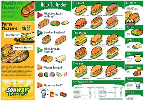 Pixel Art Menu (SUBWAY sandwich) on Behance